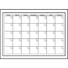 WallPops!MD – Calendrier mensuel à effacement à sec-Calendrier mensuel - Blanc