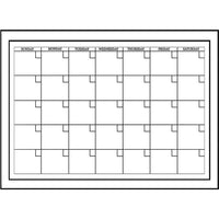 WallPops!MD – Calendrier mensuel à effacement à sec-Calendrier mensuel - Blanc