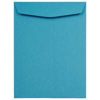 JAM Paper - Enveloppes colourées pour catalogue ouvert - 9" x 12" - Bleu recyclé - Paquet de 50-Couleur bleue