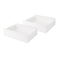 Prepac - Tiroirs de rangement Select WBQK-1303-1 sur roulettes, paq./2, blanc-Fini laminé blanc frais