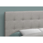 Monarch Specialties - 6003F Lit Double Tete De Lit - Tissus Gris-Fabriqué avec un cadre en bois pour la durabilité et la stabilité