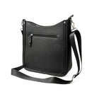 Nicci - Sac à bandoulière zippé de taille moyenne avec sangle web - Noir-Noir - Polyuréthane