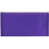 Jam Paper Enveloppe de plastique de style livret à fermeture à glissière, no 10 (5 x 10 po), violet, 12/paquet-Type de produit : Enveloppe latérale pour lettre
