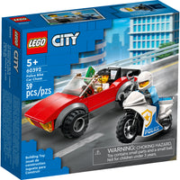 LEGO - City La Course-Poursuite de la Moto de Police - 59 pièces-Jeu de poursuite policière pour les enfants de 5 ans et plus
