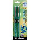 Stylos à bille roulante Pilot Hi-Tecpoint, V5, vert, paquet de 2-Technologie innovante d’encre liquide pour une écriture exceptionnellement fluide