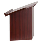 Flash Furniture – Lutrin à surface pliable de 19 x 27 x 16 1/4 po, acajou-Surface inclinée avec rebord