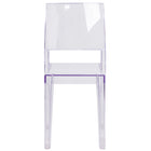 Chaise d’appoint transparente empilable série Phantom (FH-121-APC-GG)-Chaise d'appoint empilable