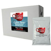 East Coast Coffee - Café moulu décaféiné à l’eau de montagne Calm Seas, torréfaction foncée - 2,25 oz - paquet de 64-64 sacs de café moulu