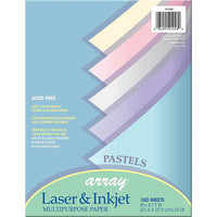Pacon – Papier pour imprimante, 8,5 x 11 po, couleurs pastel variées, 100 feuilles, 300/paquet (PAC101048)-8,5 larg. x 11 long. (po)