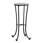 Monarch Specialties - 3332 Table D'Appoint - Metal Noir Martele Et Verre Trempe-Faite de métal, de verre trempé