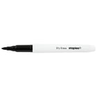Staples - Marqueurs à effacement sec − Pointe fine − Noir − Paquet de 4-L'encre à faible odeur est idéal pour l'utilisation à la maison, au bureau ou à la salle de classe