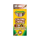 Crayola - Crayons de couleur de la peau - Paquet de 24-Ces couleurs viennent s'ajouter à votre collection de crayons de cire, permettant de colorier et de dessiner de façon encore plus détaillée et réaliste
