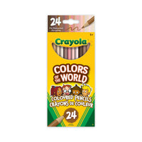 Crayola - Crayons de couleur de la peau - Paquet de 24-Ces couleurs viennent s'ajouter à votre collection de crayons de cire, permettant de colorier et de dessiner de façon encore plus détaillée et réaliste