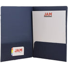 JAM Paper Chemises cannelées et ondulées, bleu marine, 9 x 12 po, 12/paquet-2 pochettes