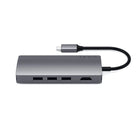 Satechi Adaptateur Ethernet USB-C V2 avec Ethernet Multi-Port 4K - Gris sidéral-1 x USB-C PD port - up to 60W
