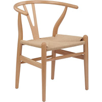 Nicer Furniture - chaise Wegner Wishbone - naturel - paquet de 2-Design moderne du milieu du siècle.