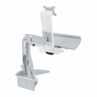 StarTech - Support de bureau réglable pour bras de moniteur assis-debout avec plateau pour clavier et souris-Le poste de travail debout pour montage sur bureau est doté d'un plateau de clavier rembourré avec plateau de souris coulissant droit/gauche