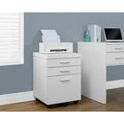 Monarch Specialties - 7048 Classeur 3 Tiroirs - Blanc-Trois tiroirs de rangement spacieux