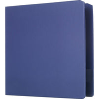 Staples® – Reliure standard avec porte-étiquette et anneaux en D, 3 po, bleu-Les anneaux en D sont dotés d'une plus grande capacité de feuilles que les anneaux ronds de la même grandeur