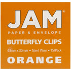 JAM Paper - Trombones croisés, orange, 4 paquets de 15 (332BYORG)-5