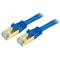 StarTech Câble de raccordement Ethernet Cat6 blindé, 8 pi, bleu (C6ASPAT8BL)-Protège vos données contre le bruit, les interférences radio et les perturbations électromagnétiques