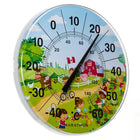 Marathon – Grand thermomètre intérieur/extérieur 12 po, scène de ferme-Cadran hydrofuge résistant au vent et aux précipitations