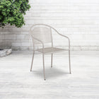 Chaise de patio avec accoudoirs et dossier arrondi, intérieur/extérieur, gris pâle (CO-3-SIL-GG)-5