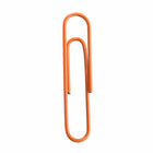 JAM PAPER - Trombone Geant Colore 2", Orange, 2 Paquets de 75-Trombones de qualite superieure fabriques à partir de fil d'acier recouvert de vinyle de haute qualite.