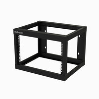 StarTech - Rack mural 6U 18 po de profondeur à cadre ouvert-Ce support mural 6U à cadre ouvert offre 6U de rangement, ce qui vous permet de gagner de l’espace et de rester organisé