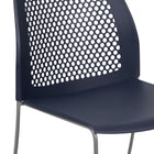 Flash Furniture - Chaise empilable marine de la série HERCULES à dossier ventilé et à base traîneau enduite de poudre grise-Le dossier perforé permet la circulation de l'air