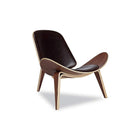 Nicer Furniture - chaise de Shell - réplique de Hans Wegner - bois noyer-Base et pieds solides, pré-assemblés d'une seule pièce.