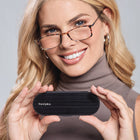ThinOptics - Lunettes de lecture FrontPage Brooklyn - Force +2,00 - Tortue avec étui noir Milano-Résistance : Chaque lectrice ThinOptics est fabriquée en polycarbonate incassable, moulée par thermo-injection, de qualité optique.