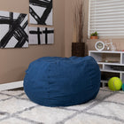 Flash Furniture - Fauteuil poire denim surdimensionné pour enfants-Rembourrage en coton