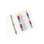 Avery − Intercalaires Ready Index A-Z avec table des matières pour imprimantes laser et jet d’encre – 26 onglets – multicolores-Onglets multicolores, Intercalaires en papier