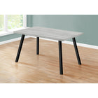 Monarch Specialties - 1136 Table A Manger - 36 po X 60 po /Gris/Metal Noir-La table convient à jusqu'à 6 personnes confortablement pour que vous puissiez accueillir vos amis et votre famille dans la cuisine ou salle à manger de votre maison, appartement ou condo.