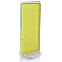 Azar Displays – Présentoir de comptoir à panneaux perforés sur 2 côtés, non rotatif, 20 x 8 po, jaune transparent (700509-YEL)-Un excellent moyen d’exposer un produit phare aux yeux de la clientèle
