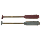 Déco mura, pagaie bois rustique, bourgogne antique-2