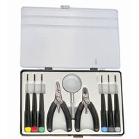 HVTools – Ensemble de tournevis avec loupe, 9 x 6 x 1 po, noir-Ensemble de tournevis avec loupe de HV Tools idéal pour l’ordinateur, le téléviseur, la radio ou l’appareil photo