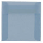 JAM Paper Enveloppes carrées à fermeture gommée, papier vélin translucide, 6 x 6 po, bleu layette, 100/pqt-Bleu layette