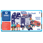 Educational Insights - Conception & Drill® Bolt Buddies Camion de pompiers™-Comprend : Jouet de perceuse électrique adapté aux enfants avec 2 forets ; carrosserie de camion de pompiers avec perceuse rétractable, échelle relevable et 13 emplacements de forage ; 24 boulons colorés ; 8 boutons-pression sur le feu et l'eau toppers ; 3 figurines Bolt Buddy ; et l'accessoire de jeu de bouche d'incendie. La perceuse nécessite 3 piles AAA (non incluses). Brevet de forage en instance