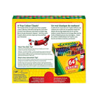 Crayola - Crayons de cire avec taille-crayon intégré - Couleurs variées - Paquet de 64-Tous les produits Crayola sont certifiés non toxiques