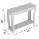 Safdie & Co. 40L Table Console - Blanche 2 Tirroirs 1 Étagère-Facile à assembler.