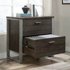 Sauder - La Collection Rock Glen Classeur lateral - Finition Blade Walnut-Tiroirs avec coulisses à extension complete pour dossiers suspendus de format lettre ou legal.
