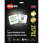 Avery - Cartes d'affaires carrées - 2-1/2 po l x 2-1/2 po L - blanc mat - paquet de 180-Papier cartonné extrarobuste au fini mat, rigide et durable pour une utilisation fréquente