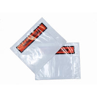 Belle-Pak - Enveloppes de liste de colisage Belle Pak - 4.5 po H x 5.5 po L - Paquet de 1000-Clair avec police noire et fond rouge