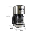 Kenmore - Cafetière programmable Aroma Control de 12 tasses - noir/acier inoxydable-Réservoir intégré avec indicateur transparent du niveau de l'eau