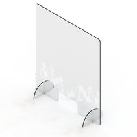 Pare-haleine en acrylique Mark Maker - 18" x 23,75" - Design # 3-Disponible avec des pieds en acrylique pour se tenir facilement sur les comptoirs pour une portabilité et une installation rapide sans outils requis.