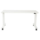 Proline – Table de 6 pi à réglage pneumatique de la hauteur, blanc-Cadre en acier blanc très stable