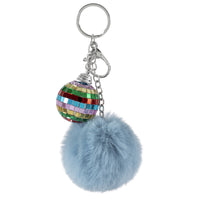 Merangue - Porte-clés Houppe Boule Disco - Couleurs Assorties-Porte-clés houppe avec boule disco