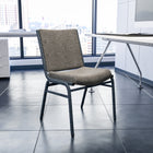 Flash Furniture – Chaise empilable robuste à revêtement Hercules rembourrée de 3 po, gris, 4/pqt-Coussins profilés